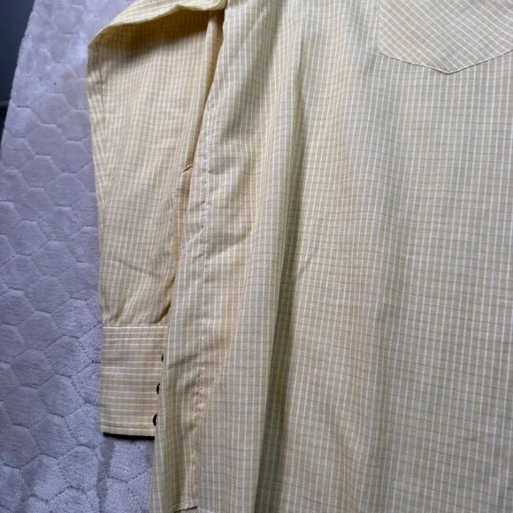 VTG 50s 60s Tem Tex Extra Long Tails Men's Western Pearl Snap Shirt Sz 18 35